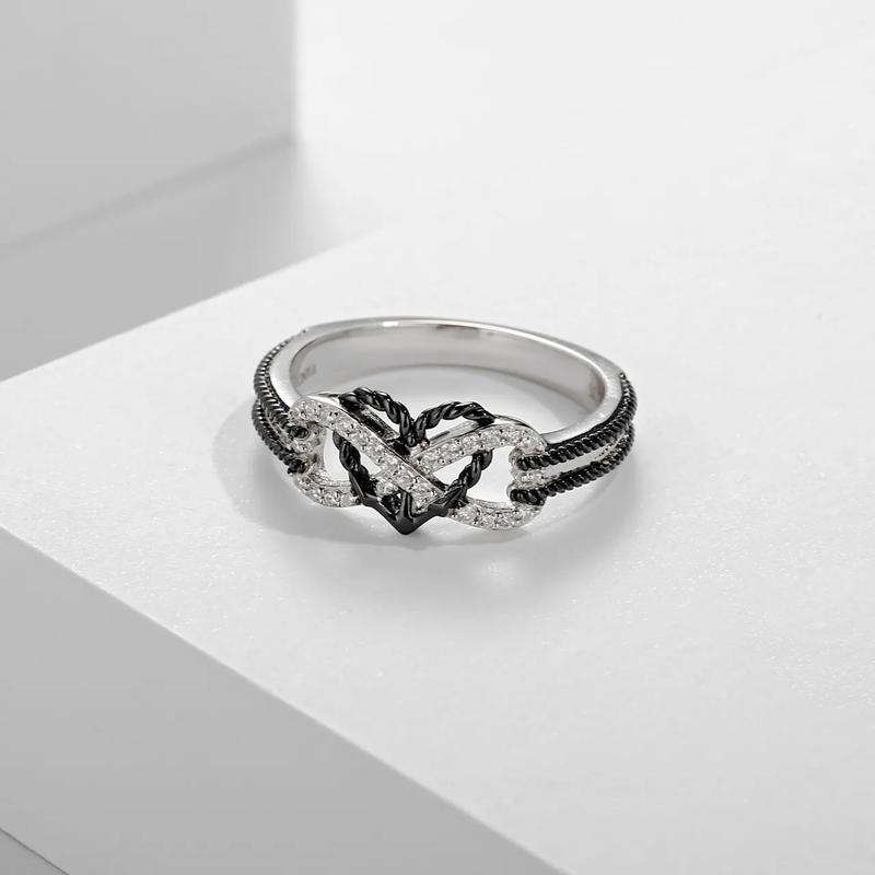 Romantic Heart Couple Rings - Love Desig Engagement Ring, Wedding Ring, Promise Ring Gift for Girlfriend, Boyfriend, Fiance