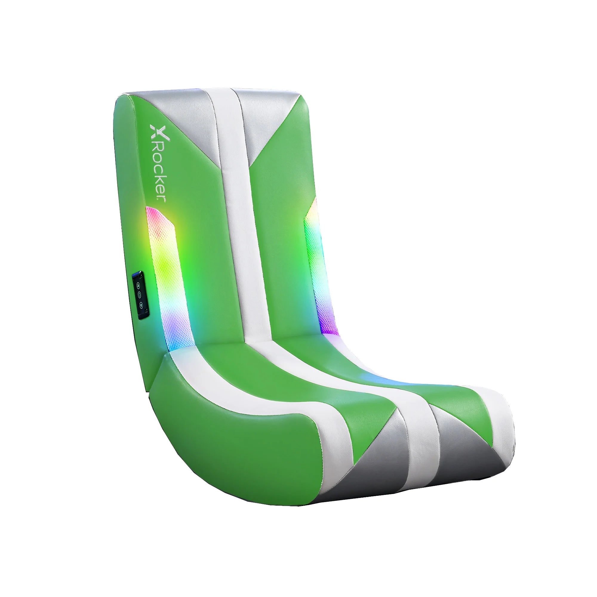 Navigator Floor Rocker Gaming Chair with RGB Lighting, Green