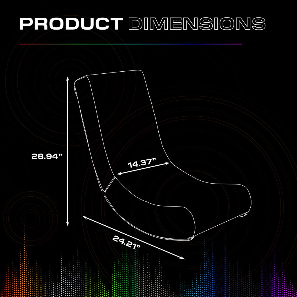 Navigator Floor Rocker Gaming Chair with RGB Lighting, Green