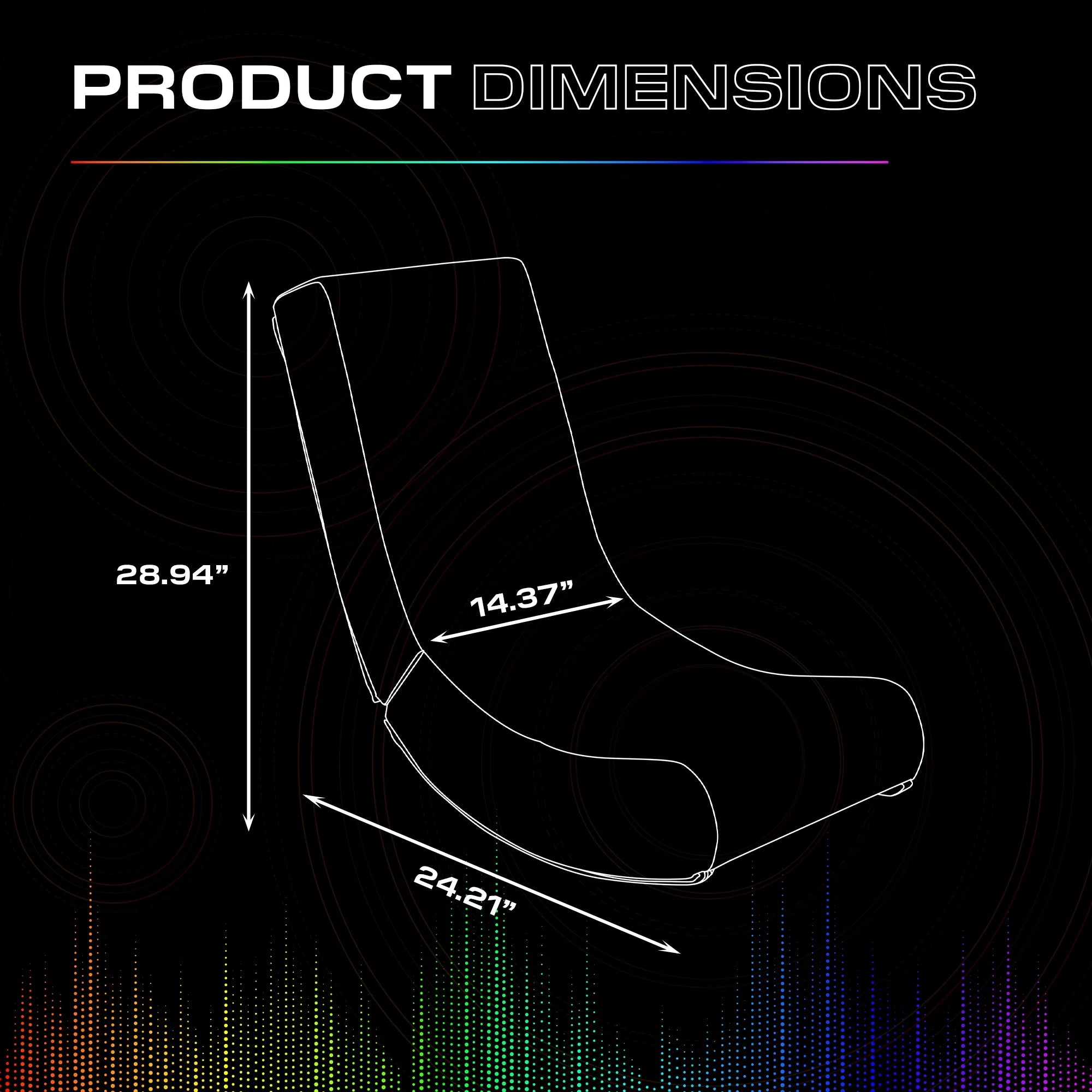 Navigator Floor Rocker Gaming Chair with RGB Lighting, Green