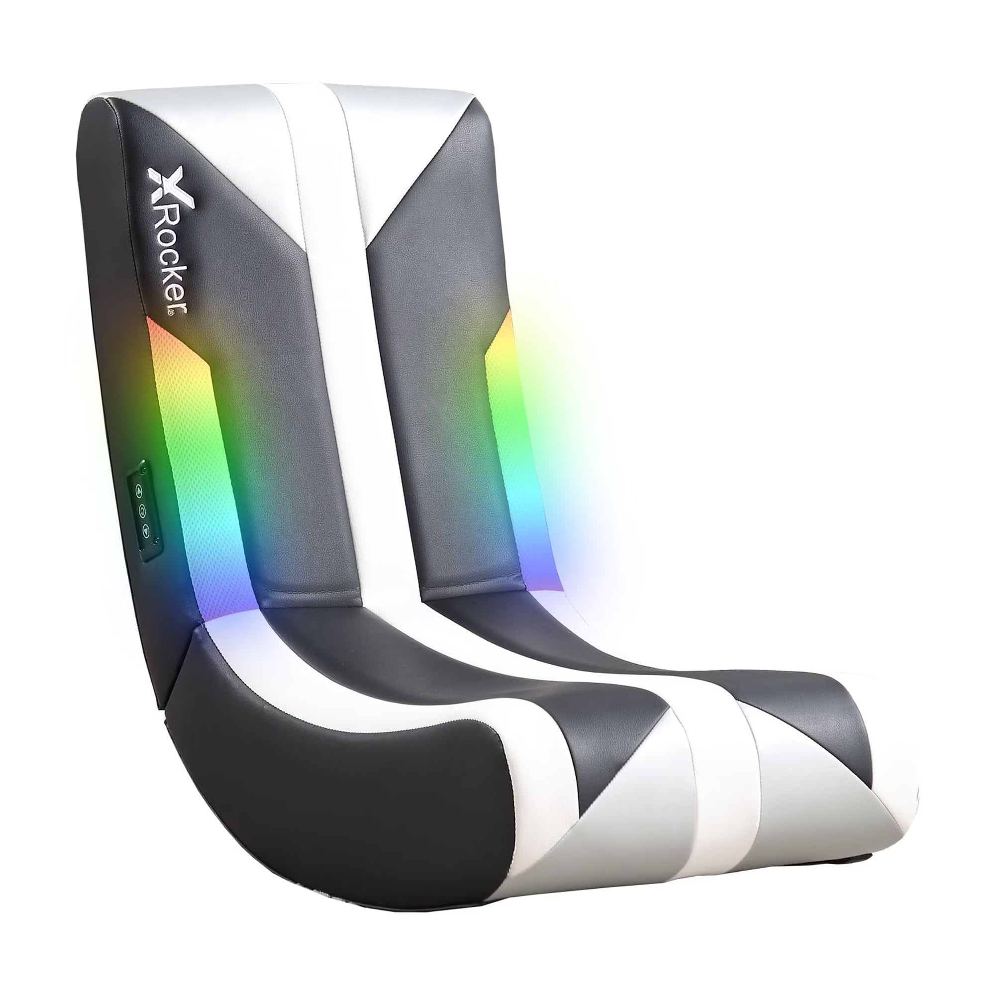 Navigator Floor Rocker Gaming Chair with RGB Lighting, Green