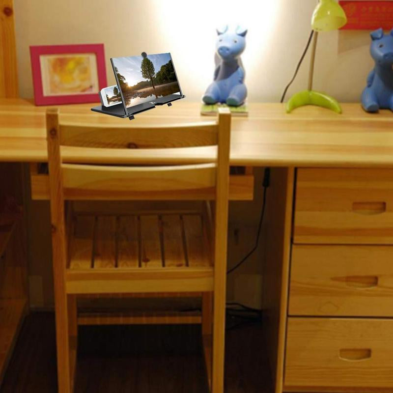 12" Mobile Phone Screen Magnifier - Ultra-Hd Screen Magnifier for Easy TV Viewing, Eye Protection, Dual Orientation for Landscapes and Portrait Use, Full-Screen Mobile Smartphone Magnification